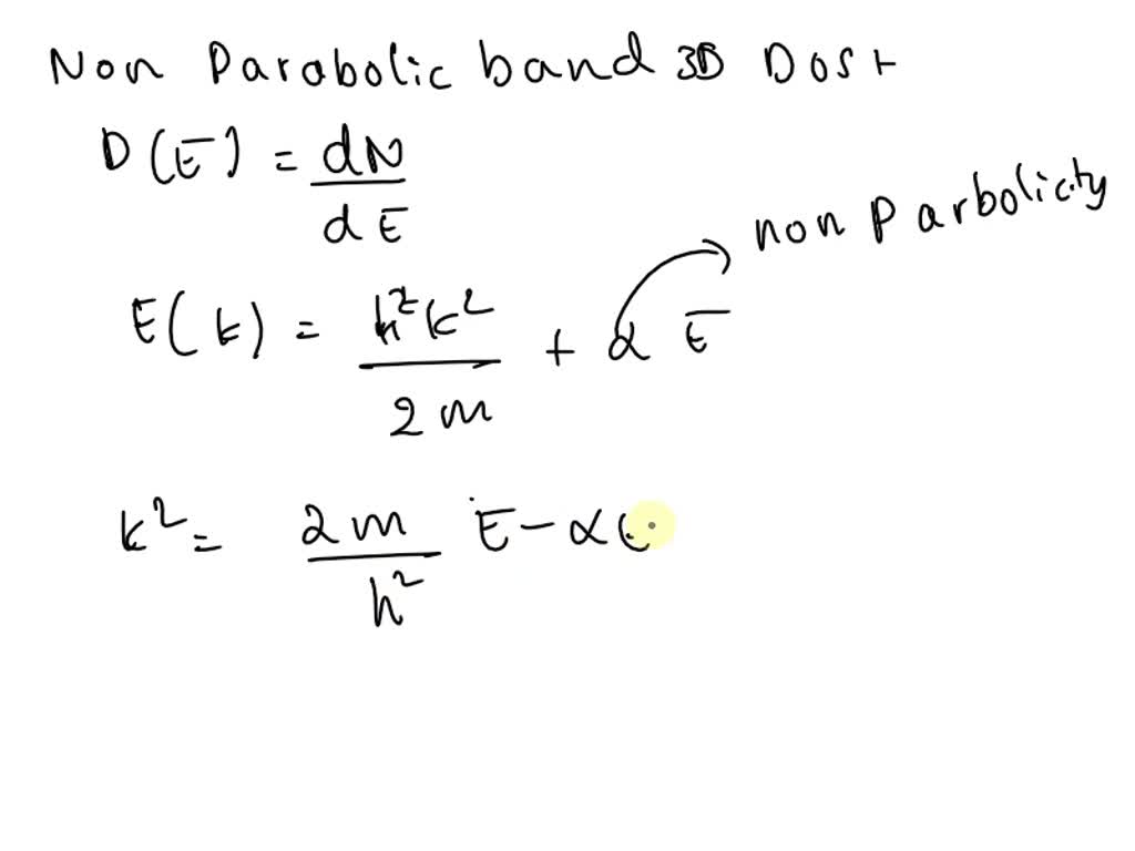 SOLVED: How do you derive the 3D density of states in a non-parabolic ...