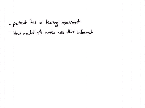 while-admitting-a-patient-to-the-medical-unit-the-nurse-determines-that-the-patient-has-a-hearing-impairment-how-would-the-nurse-use-this-information-to-plan-teaching-and-learning-strategies-125-point