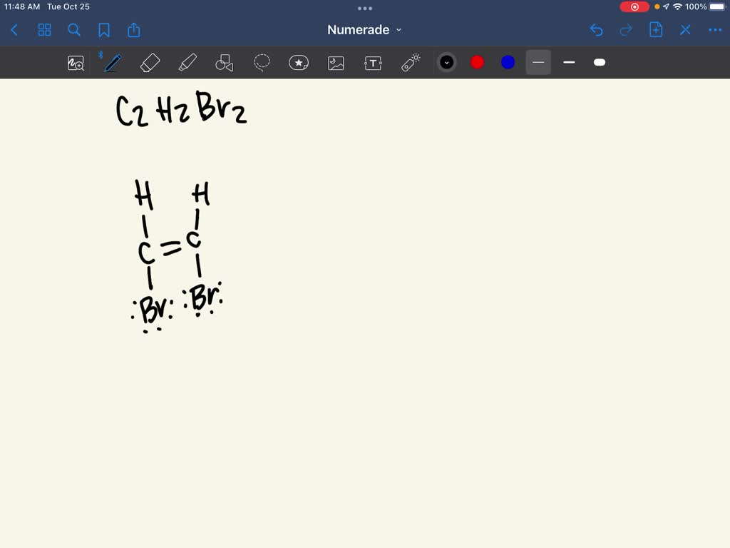 lewis dot structure for c2h2br2