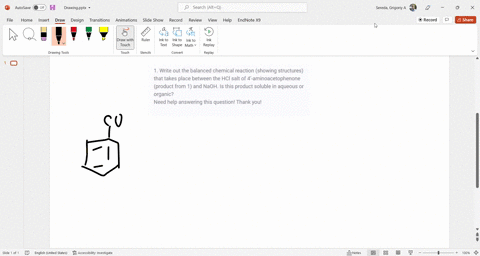 1-write-out-the-balanced-chemical-reaction-showing-structures-that-takes-place-between-the-hcl-salt-of-4-aminoacetophenone-product-from-1-and-naoh-is-this-product-soluble-in-aqueous-or-organ-94677