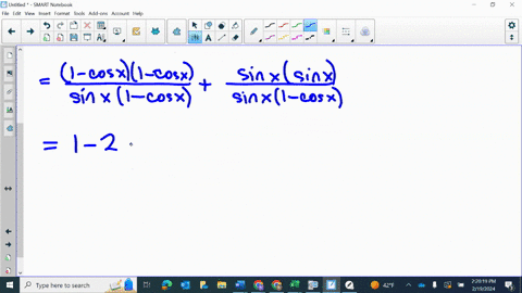 frac1-cos-xsin-xfracsin-x1-cos-x2-csc-x
