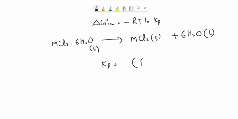 a-metal-salt-with-the-formula-mcl2-crystallizes-from-water-to-form-a-solid-with-the-composition-mcl26h2o-the-equilibrium-vapor-pressure-of-water-above-this-solid-at-298-k-is-121-mmhg-what-is-33238