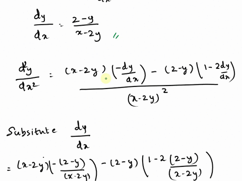 find-d2ydx2-implicitly-in-terms-of-x-and-y-xy-1-2x-y2-51507