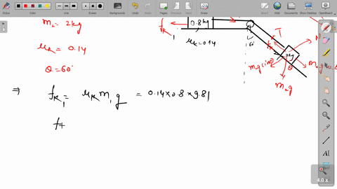 two-blocks-are-connected-by-a-massless-string-over-a-frictionless-pulley-as-shown-in-the-diagram-10-marks-080-kg-014-014-20ke-a-determine-the-acceleration-of-the-blocks-b-calculate-the-tensi-31655