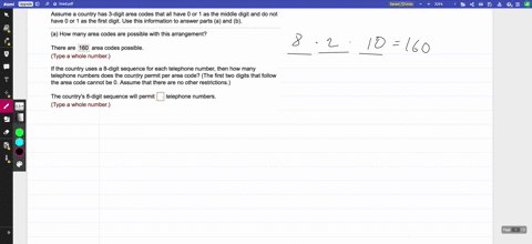 assume-a-country-has-3-digit-area-codes-that-all-have-0-or-as-the-middle-digit-and-do-not-have-0-or-as-the-first-digit-use-this-information-to-answer-parts-a-and-b-a-how-many-area-codes-are-93493