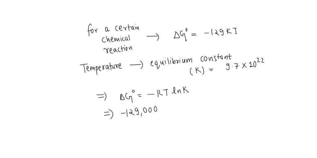 interconverting standard gibbs free energy and k