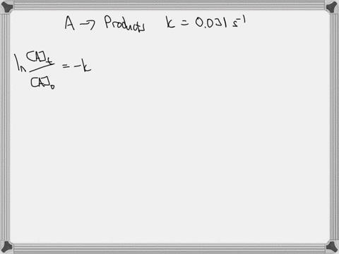 the-rate-of-reaction-for-a-first-order-reaction-is-studied_-the-rate-constant-is-found-to-be-0031-products-the-initial-concentration-of-reactant-a-is-0083-m-find-the-time-at-which-the-concen-53724
