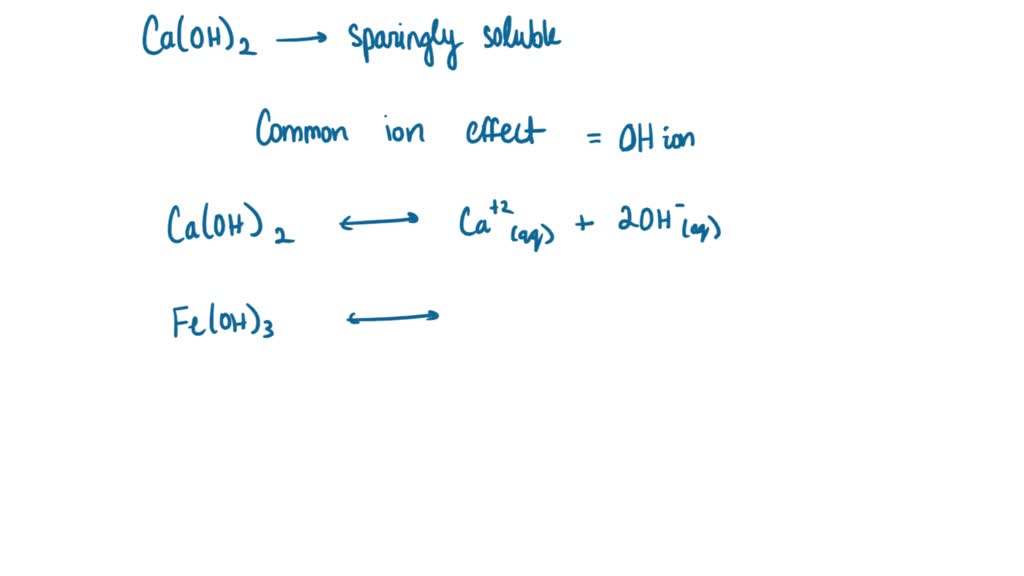 SOLVED calcium hydroxide is "sparingly soluble" with a Ksp value of 6