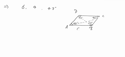 parallelogram-has-sides-of-lengths-6-and-4and-one-angle-is-47-what-is-the-length-of-the-smaller-diagonal-length-units-what-is-the-length-of-the-longer-diagonal-length-units-enter-your-answer-24802