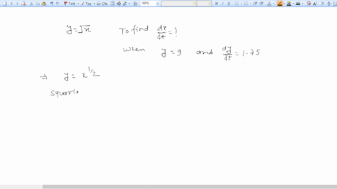 given-y-sqrt-x-find-dxdt-when-y9-and-dydt-175-what-is-dxdt-07395