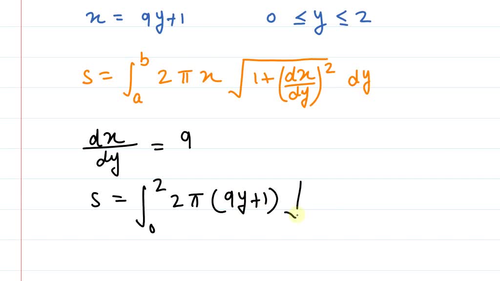 area of the surface generated by revolving the curve