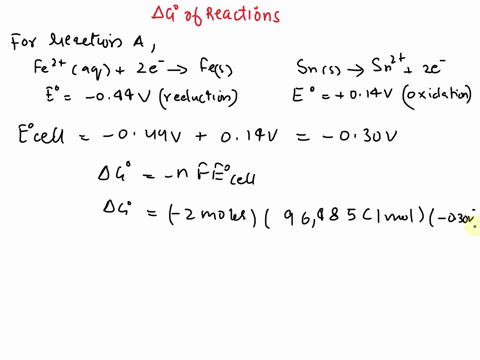 a-use-the-standard-reduction-potentials-located-in-the-tables-linked-above-to-calculate-the-standard-free-energy-change-in-kj-for-the-reaction-fe2aq-sns-fes-sn2aq-answer-__-kj-k-for-this-rea-80877