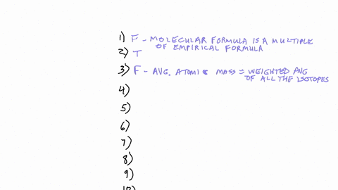 ruefalse-in-your-notebook-indicate-whether-each-statement-is-true-or-false-if-a-statement-is-false-rewrite-it-to-make-it-true-1-the-molecular-formula-of-a-compound-is-the-same-as-its-empirical-formula