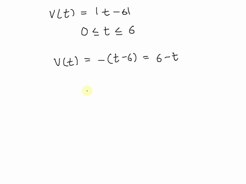 suppose-that-a-particle-moves-along-a-straight-line-with-velocity-defined-by-vt-t-6-where-0-t-6-in-meters-per-second-find-the-total-distance-traveled-up-to-t-6-52924
