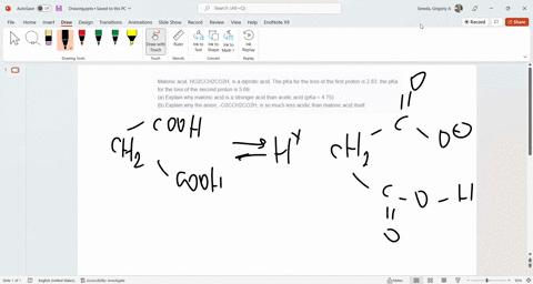 malonic-acid-ho2cch2co2h-is-a-diprotic-acid-the-pka-for-the-loss-of-the-first-proton-is-283-the-pka-for-the-loss-of-the-second-proton-is-569-a-explain-why-malonic-acid-is-a-stronger-acid-tha-26486