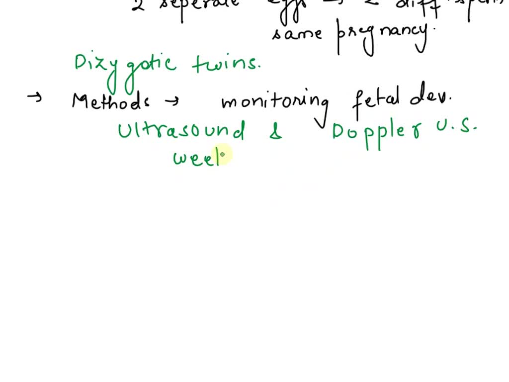 SOLVED A mother is pregnant with twins. Her ultrasound shows two