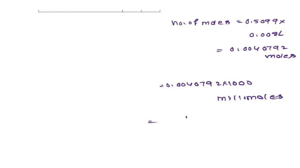 SOLVED 2) Calculate the number of millimoles of NaOH required to reach