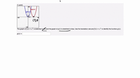 point-the-graph-offx-x2-is-sketched-in-red-and-the-graph-of-gx-is-sketched-in-blue-use-the-translation-rule-and-fx-x2-to-identify-the-function-gx-x-93553