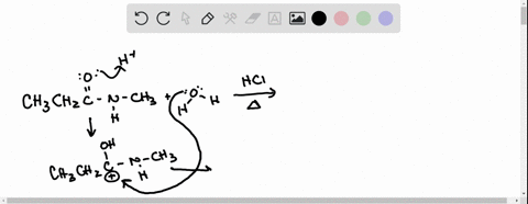 complete-the-reaction-add-hydrogen-atoms-and-charges-to-the-appropriate-atoms-oh-hci-ch3-chz-n-ch3-heat-69848