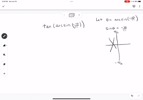tanarcsin-1011-find-the-exact-value-in-radians-25557