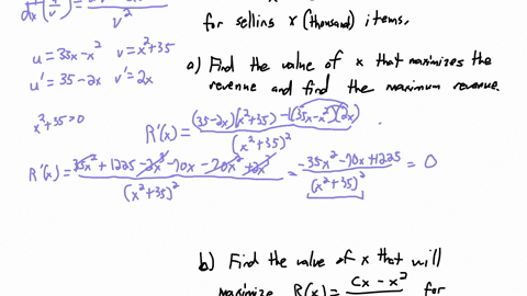a-companys-revenue-for-selling-x-thousand-items-is-given-by-rxfrac35-x-x2x235-a-find-the-value-of-x-26584