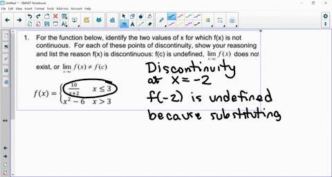 for-the-function-below-identify-the-two-values-of-x-for-which-fx-is-not-continuous_-for-each-of-these-points-of-discontinuity-show-your-reasoning-and-list-the-reason-fx-is-discontinuous-fc-i-65407