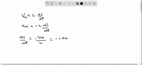 the-inductor-shown-in-fig-3018-has-inductance-0260-mathrmh-and-carries-a-current-in-the-direction-shown-the-current-is-changing-at-a-constant-rate-a-the-potential-between-points-a-and-b-is-v_a-b104--2