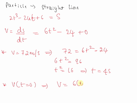 the-position-coordinate-of-a-particle-which-is-confined-to-move-along-a-straight-line-is-given-by-x2t3-24t6-where-x-is-measured-in-meters-from-a-convenient-origin-and-t-is-in-seconds-determi-92202