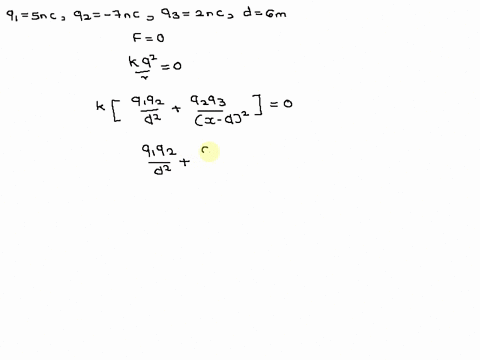 a-point-charge-with-charge-q1-500-nc-is-fixed-at-the-origin-a-second-point-charge-with-charge-q2-700-nc-is-located-on-the-x-axis-at-x-600-m-1-where-along-the-x-axis-will-a-third-point-charge-79678