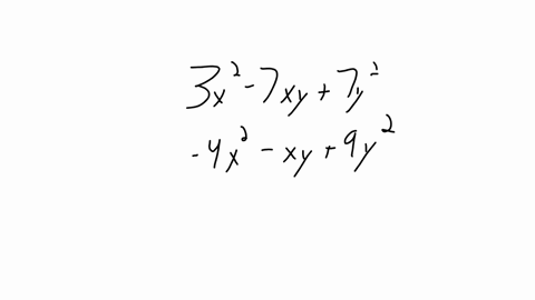3x2-7xy-7y2-4x2-xy-9y2