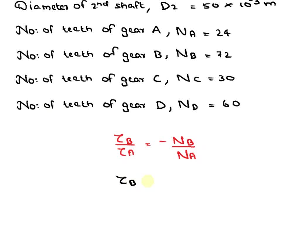 SOLVED 7. Calculate the driven shaft torque (in inlbs) of the