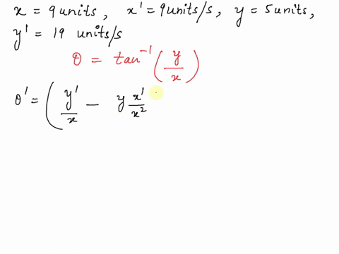 let-in-radians-be-an-acute-angle-in-a-right-triangle-and-let-x-and-y-respectively-be-the-lengths-of-the-sides-adjacent-to-and-opposite-suppose-also-that-x-and-y-vary-with-time-at-a-certain-i-39388