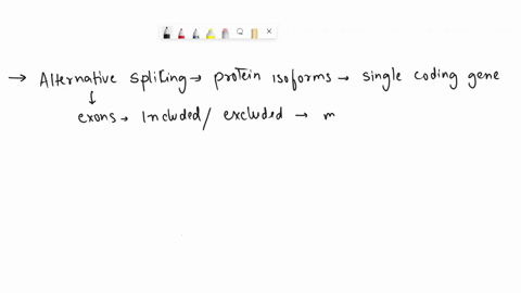 alternative-splicing-refers-to-the-idea-that-different-proteins-pre-mrnaisoformsconformations-will-be-made-from-one-coding-genedomainmrna-this-occurs-when-exonsintrons-are-preferentially-inc-73865