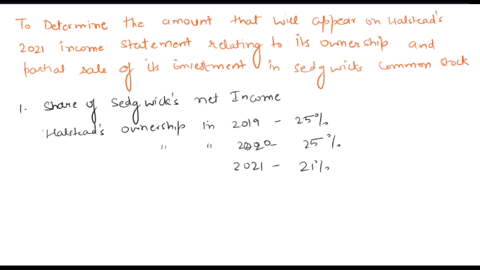 on-january-1-2019-halstead-inc-purchased-83000-shares-of-sedgwick-company-common-stock-for-1529000-giving-halstead-25-percent-ownership-and-the-ability-to-apply-significant-influence-over-se-61144