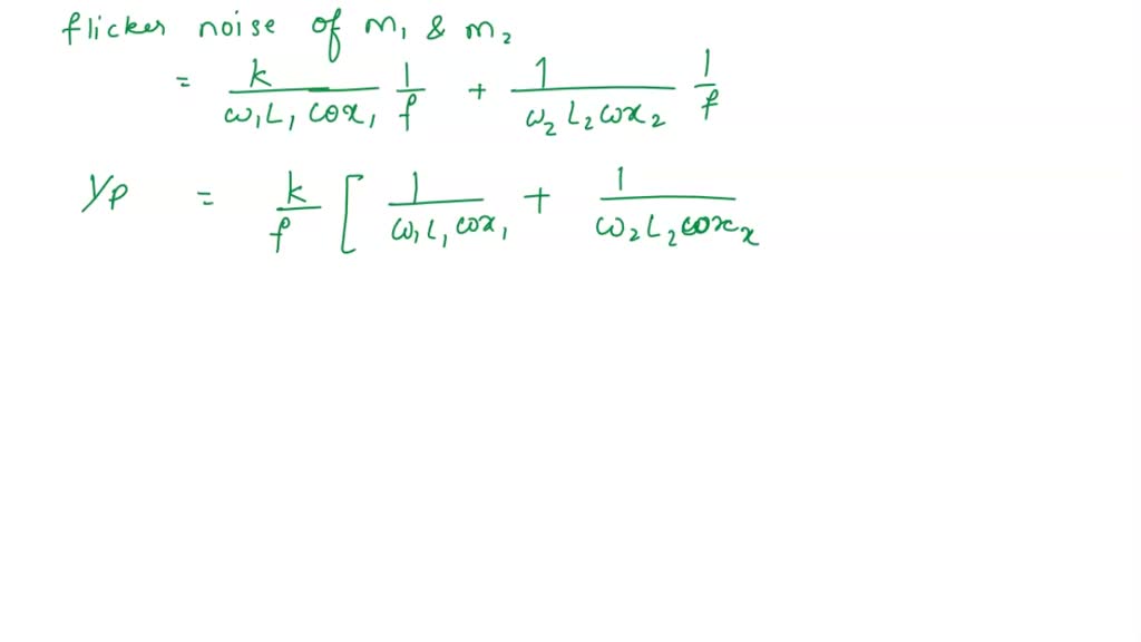 SOLVED: Calculate the input-referred flicker noise voltage of the ...