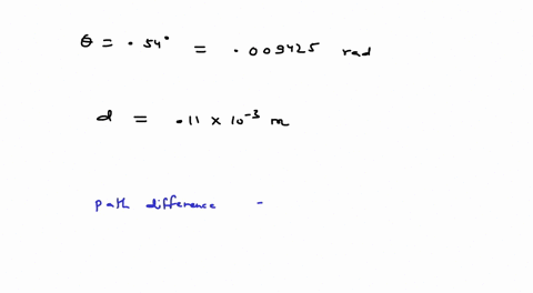 in-a-double-slit-experiment-the-second-order-bright-fringe-is-observed-at-an-angle-of-054-if-the-slit-separation-is-011-mm-then-what-is-the-wavelength-of-the-light-67285