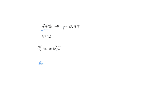 at-a-certain-airport-77-of-the-flights-arrive-on-time-a-sample-of-12-flights-is-studied-find-the-probability-that-ten-or-more-of-the-flights-were-on-time-round-the-answer-to-four-decimal-pla-77169