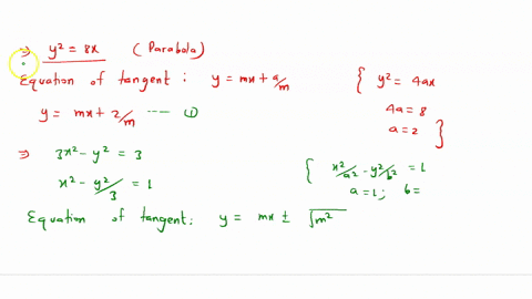 the-equation-of-common-tangents-to-the-parabola-y2-8x-and-hyperbola-3x2-y2-3-is-a-2x-y-1-0-b-2x-y-1-0-c-x-2y-1-0-d-x-2y-1-0-19907