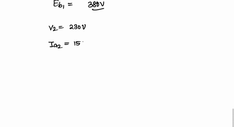 a-dc-shunt-motor-runs-at-900-rpm-from-a-400-v-supply-when-taking-an-armature-currentof-25-a-calculate-the-speed-at-which-it-will-run-from-a-230-v-supply-when-taking-anarmature-current-of-15-76693