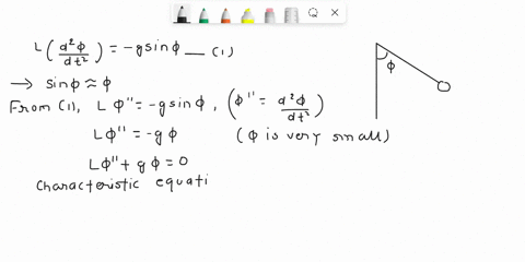 a-pendulum-of-length-l-oscillates-in-a-vertical-plane-assuming-that-the-mass-of-the-pendulum-is-all-concentrated-at-the-end-of-the-pendulum-show-that-it-obeys-the-differential-equation-d26-d-38023