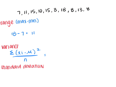calculate-the-range-population-variance-and-population-standard-deviation-for-the-following-data-set-if-necessary-round-to-one-more-decimal-place-than-the-largest-number-of-decimal-places-given-in-t-9