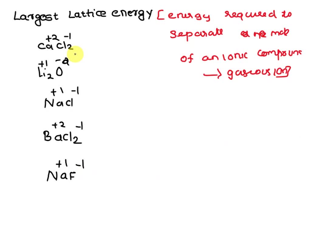 Solved Which Compound Below Would Be Expected To Have The Largest