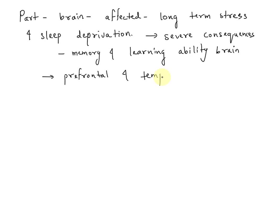 SOLVED: Sleep Deprivation Based on the information presented in the