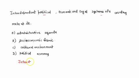 interdependent-political-economic-and-legal-systems-of-a-country-make-up-its-a-administrative-agendab-socioeconomic-fabricc-cultural-environmentd-political-economy-53315