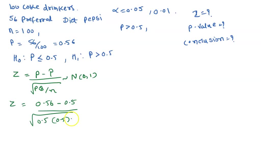 SOLVED 8.144 The Pepsi Challenge Take the Pepsi Challenge was a