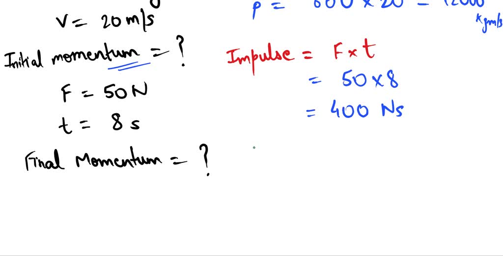 SOLVED 3 ] A car of mass 500 kg is moving at 20 m / s. Calculate its
