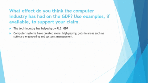what-effect-do-you-think-the-computer-industry-has-had-on-the-gdp-use-examples-if-available-to-suppo-49069