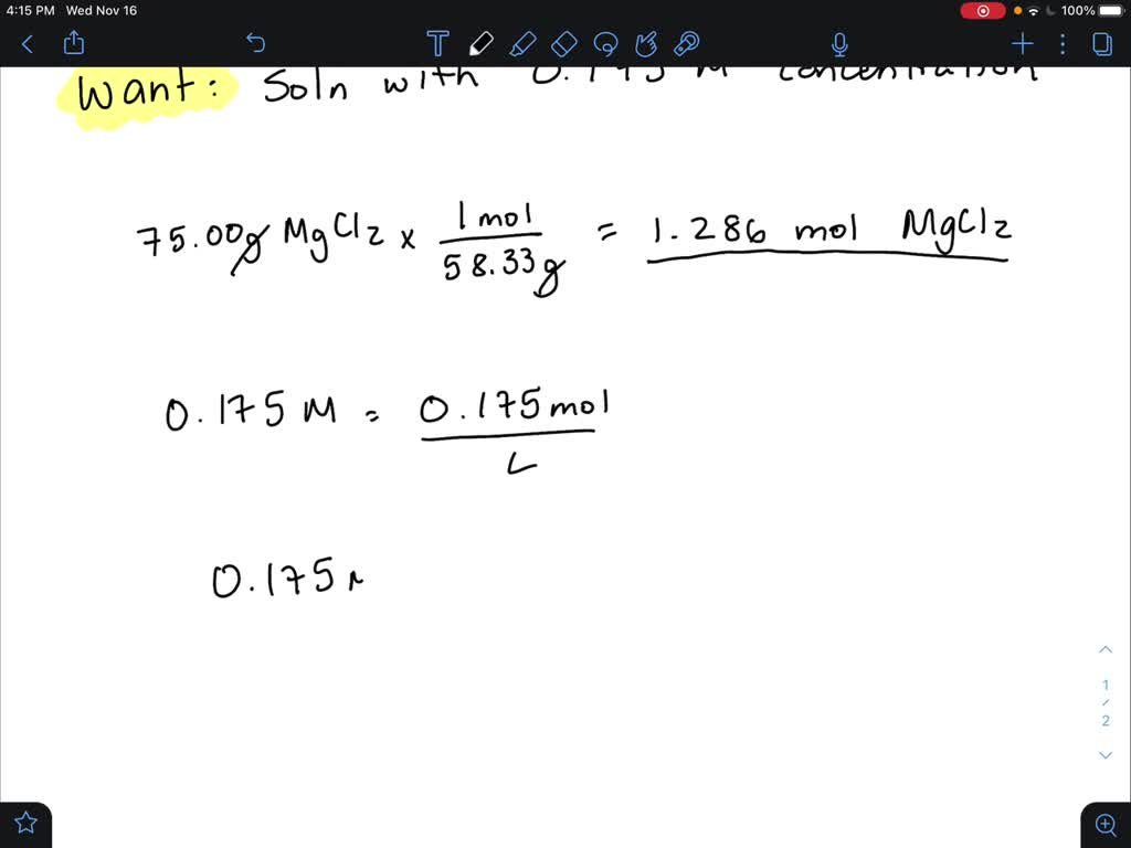 you-have-measured-out-75-00-g-of-mgcl2-formula-weight-58-33-g-mol-to