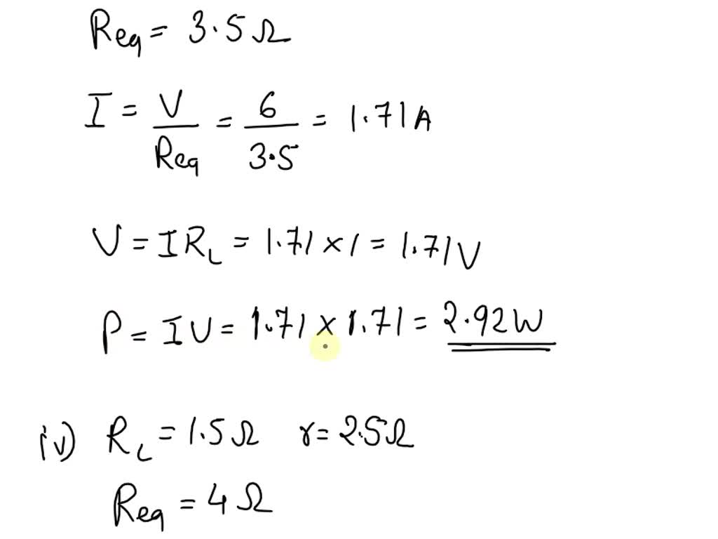 SOLVED: (a) Define what you understand by Maximum Power Transfer ...