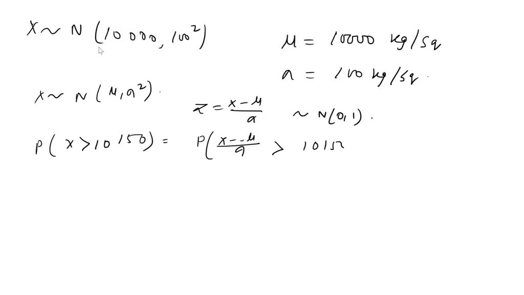 SOLVED The tensile strength of a certain metal component is normally